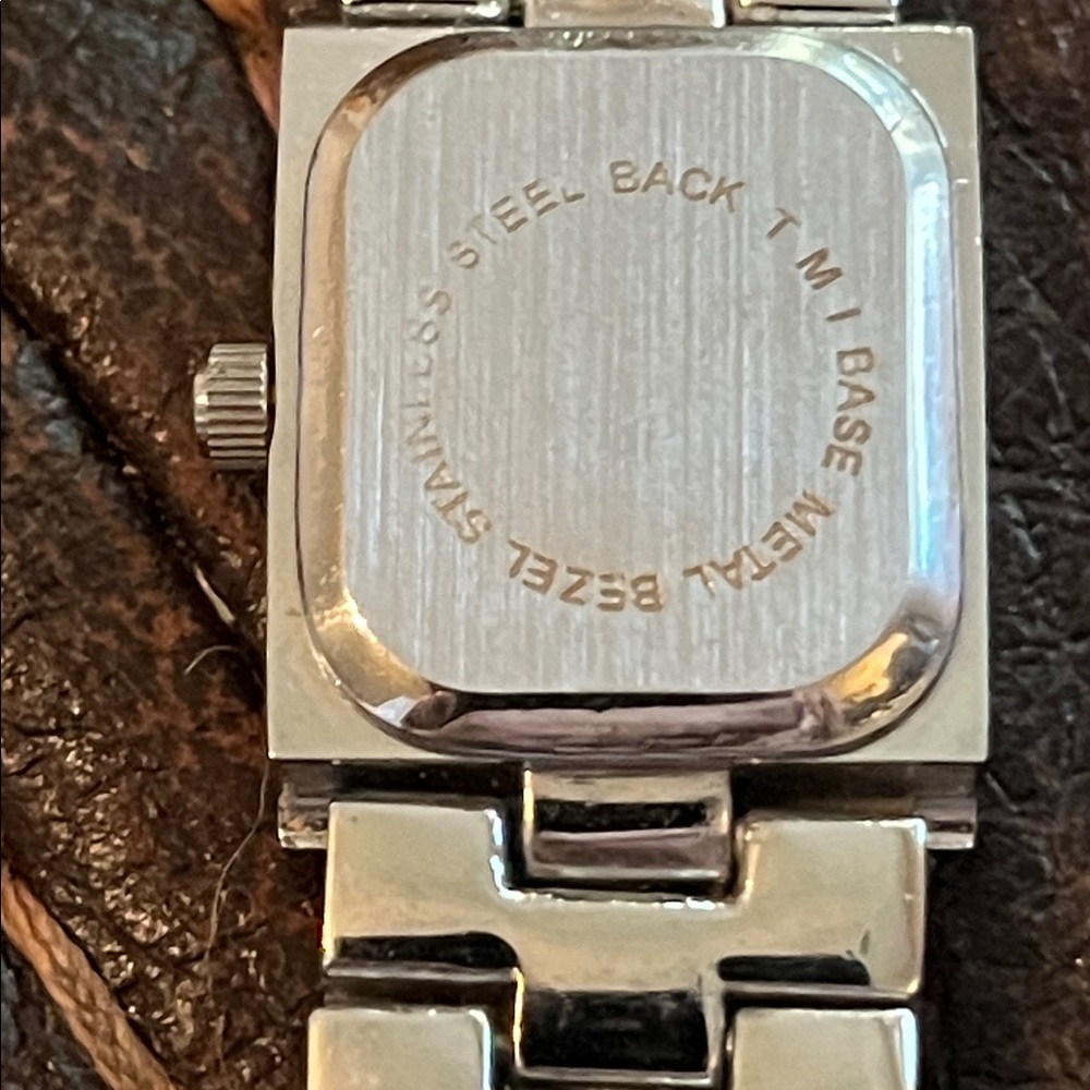 Silver And Black Square Link Watch - image 5